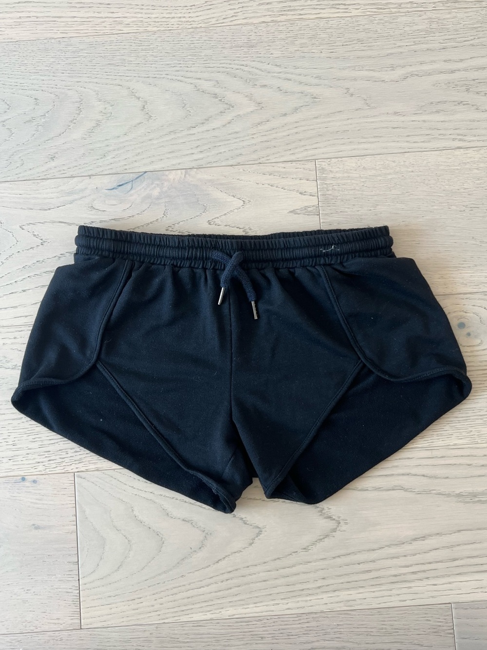 NUDE Black Women's Athletic Stretch Drawstring Shorts